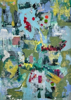 Küchenspüle - Gerahmte Contemporary Abstract Collage Acrylgemälde