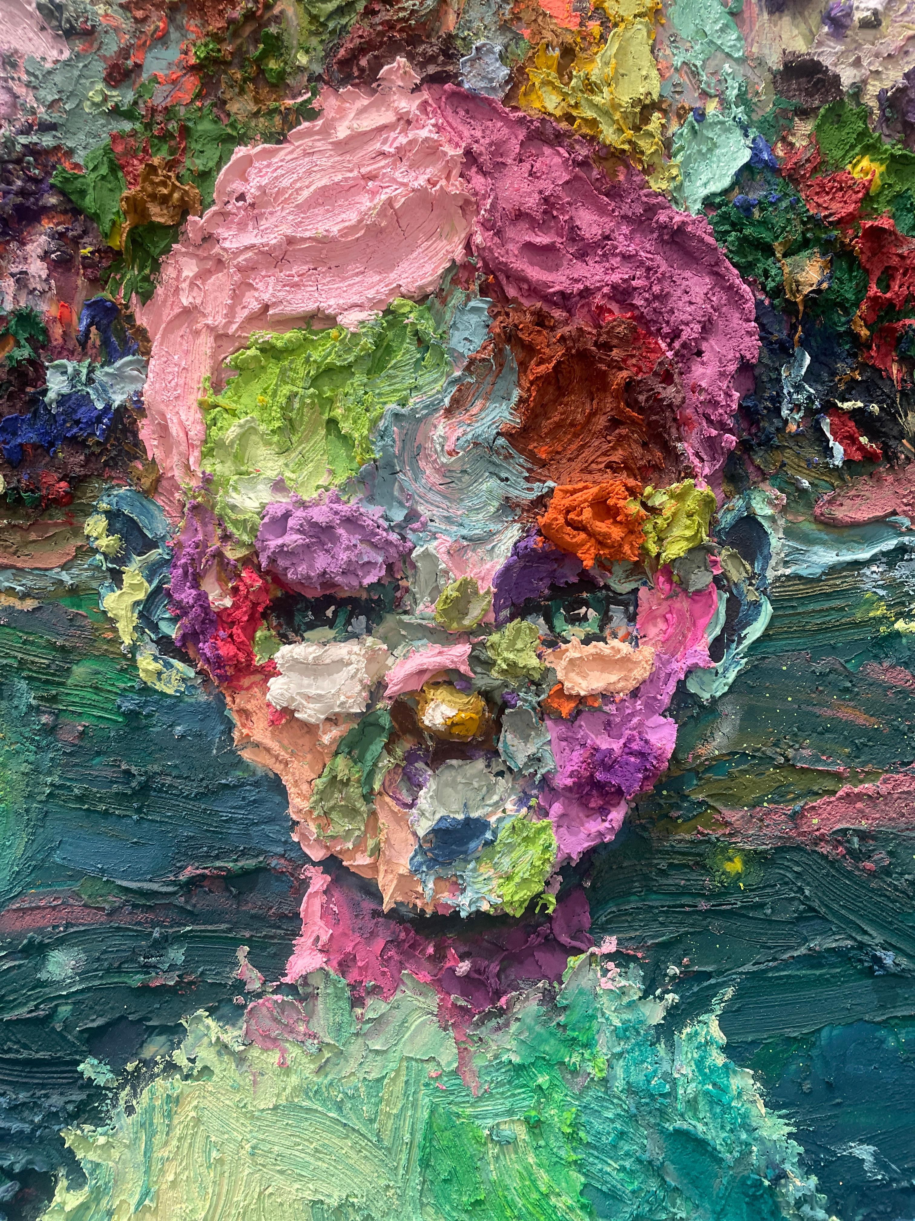 Jungle Boy - Figurative Painting Marrón de Marc Gonz