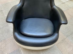 Marc Held "Culbuto" Rocking Chair, Leather, 1967