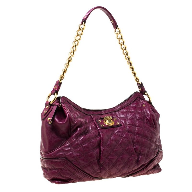 Marc Jacob Burgundy Quilted Leather Shoulder Bag For Sale at 1stDibs