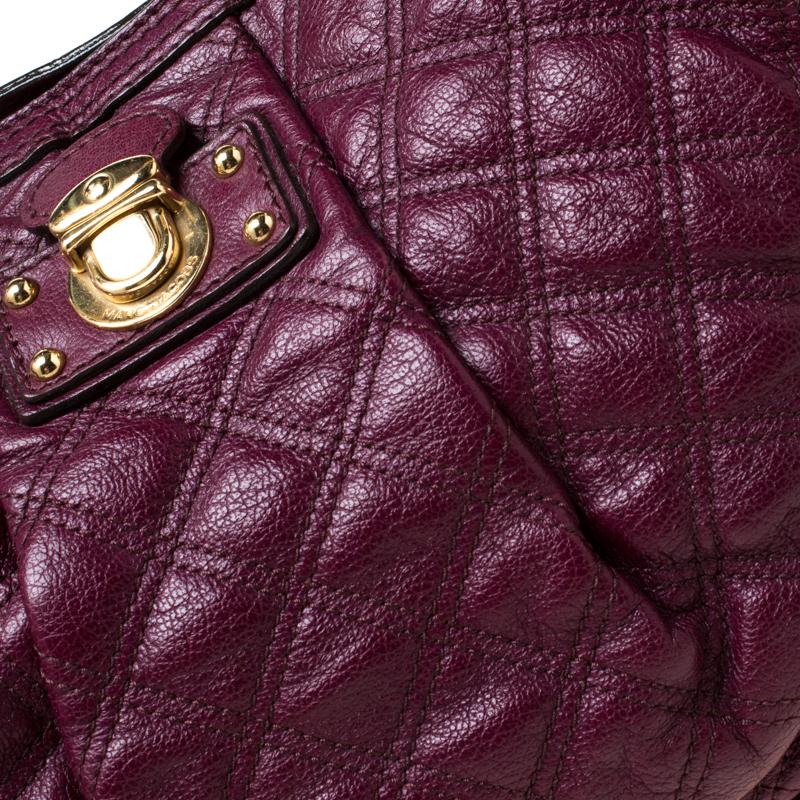 Marc Jacob Burgundy Quilted Leather Shoulder Bag 2