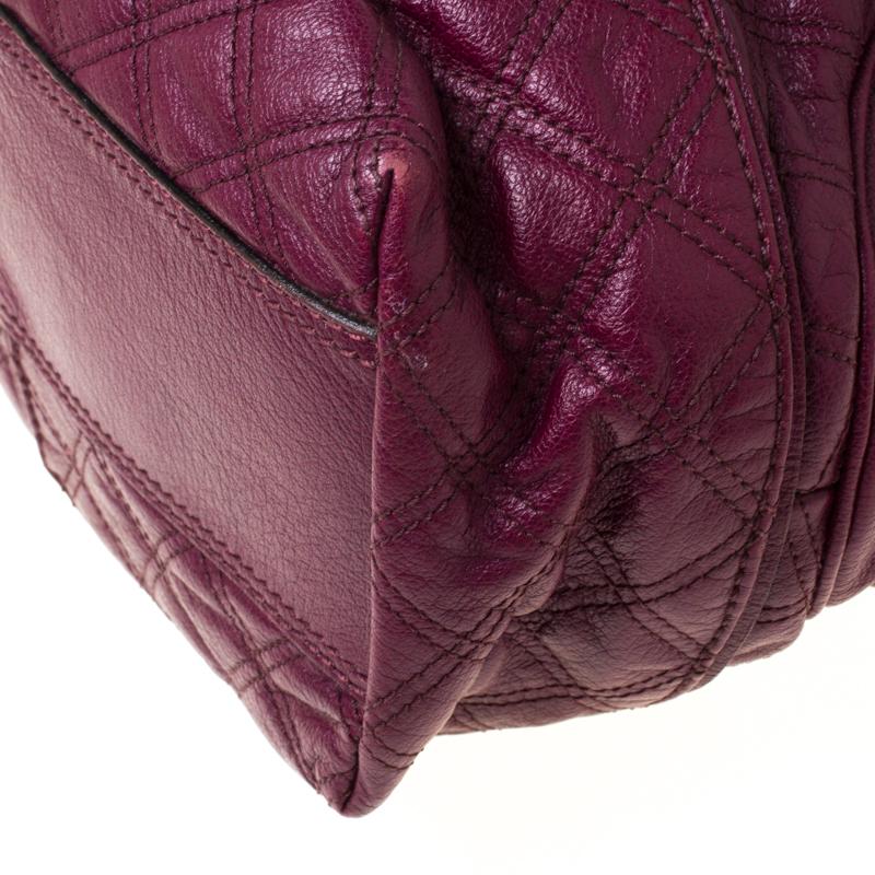 Marc Jacob Burgundy Quilted Leather Shoulder Bag 3