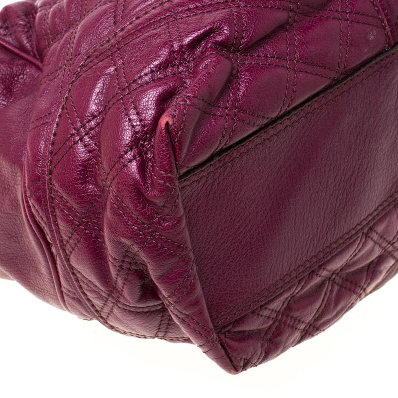 Marc Jacob Burgundy Quilted Leather Shoulder Bag 4