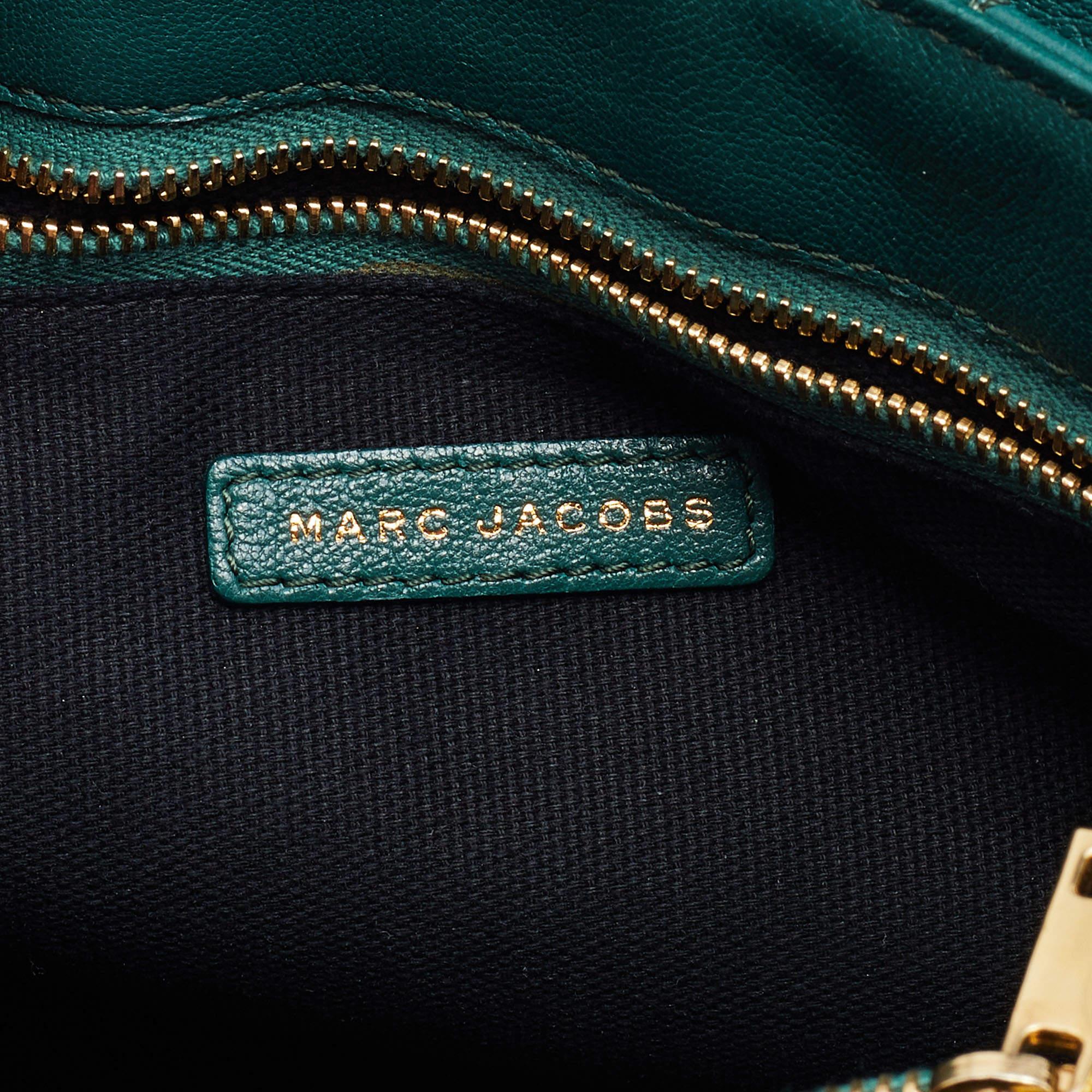 Marc Jacob Green Quilted Leather Flap Shoulder Bag 4