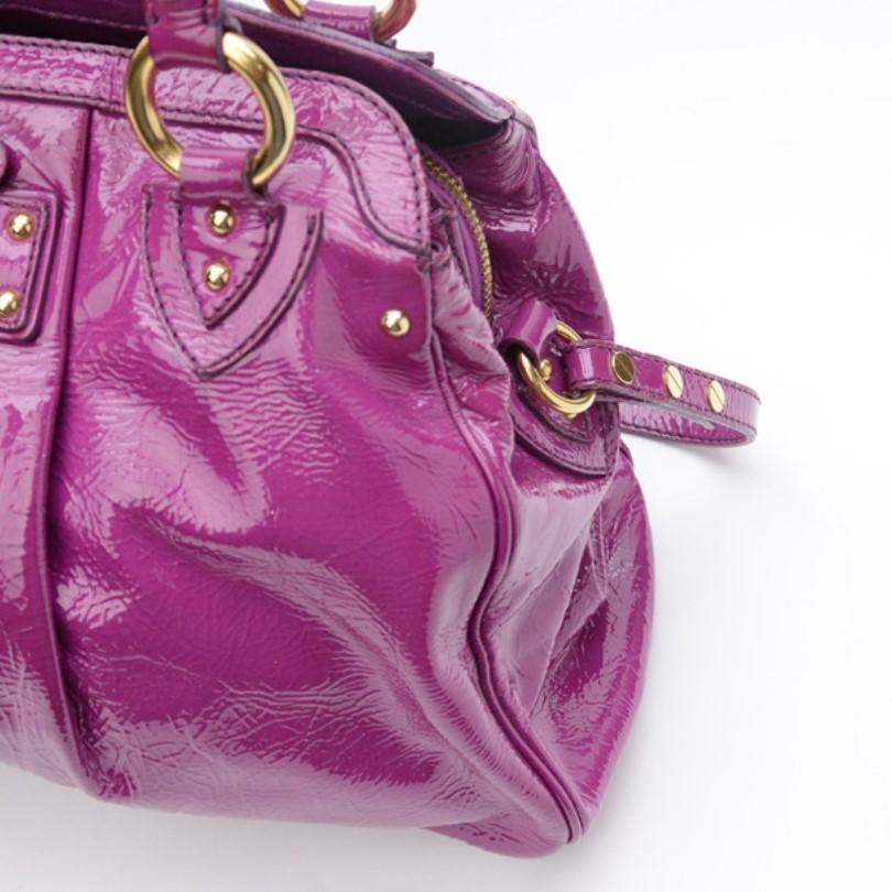 Marc Jacobs Alyona Purple Patent Leather Satchel 6