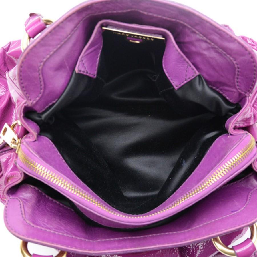 Marc Jacobs Alyona Purple Patent Leather Satchel 6