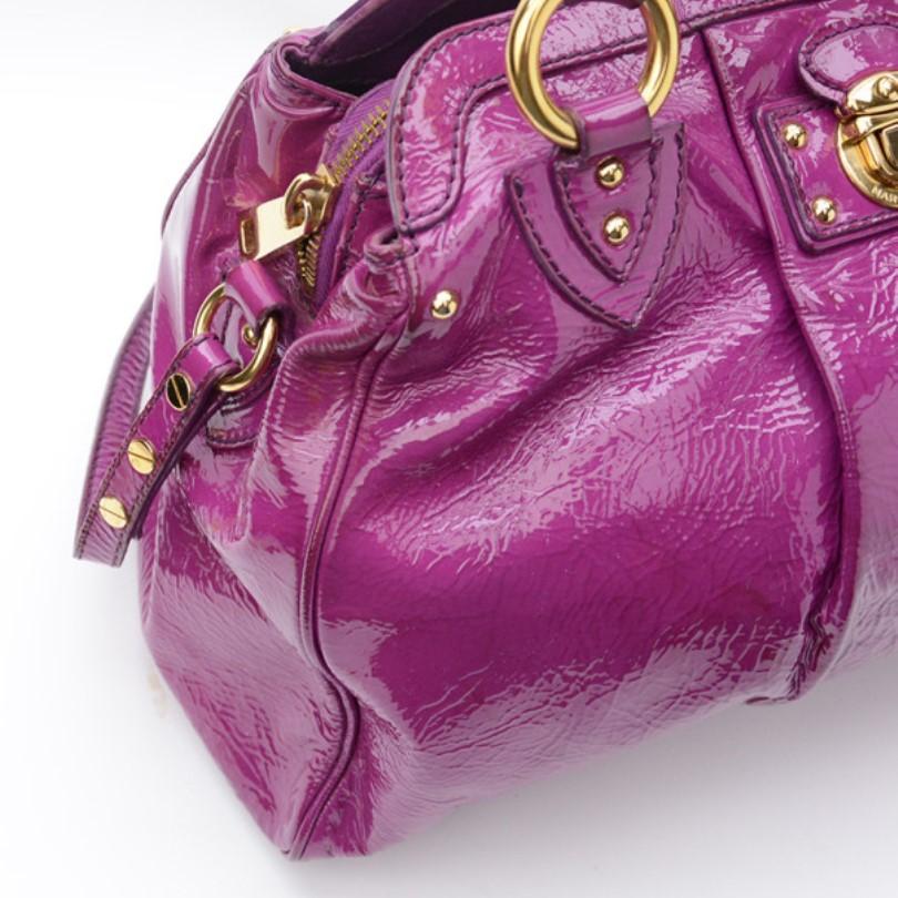Marc Jacobs Alyona Purple Patent Leather Satchel 8