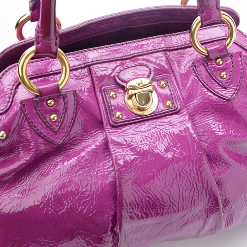 Marc Jacobs Alyona Purple Patent Leather Satchel 3