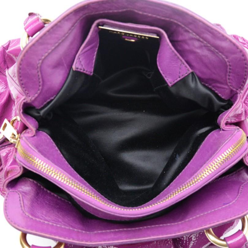 Marc Jacobs Alyona Purple Patent Leather Satchel 4