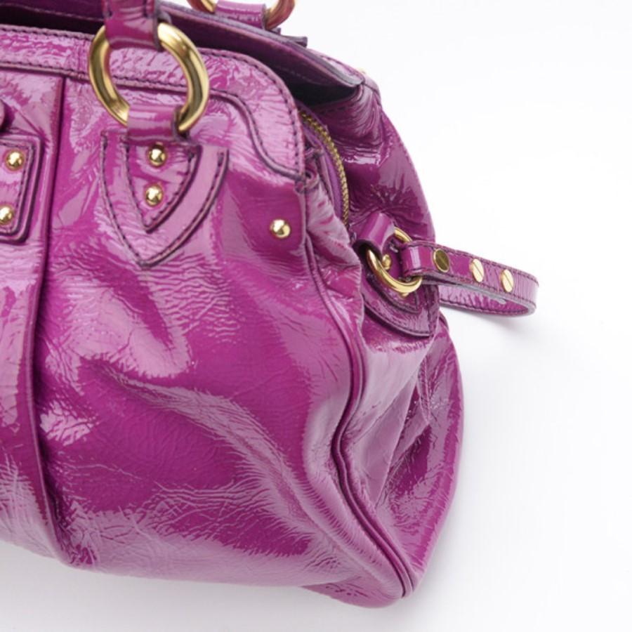 Marc Jacobs Alyona Purple Patent Leather Satchel 3