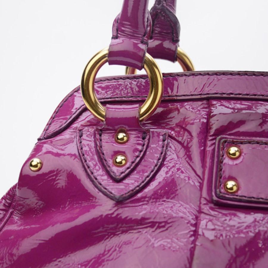 Marc Jacobs Alyona Purple Patent Leather Satchel 4