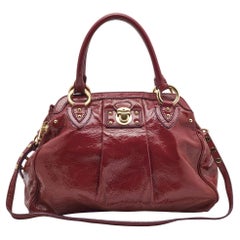 Marc Jacobs Alyona Purple Patent Leather Satchel