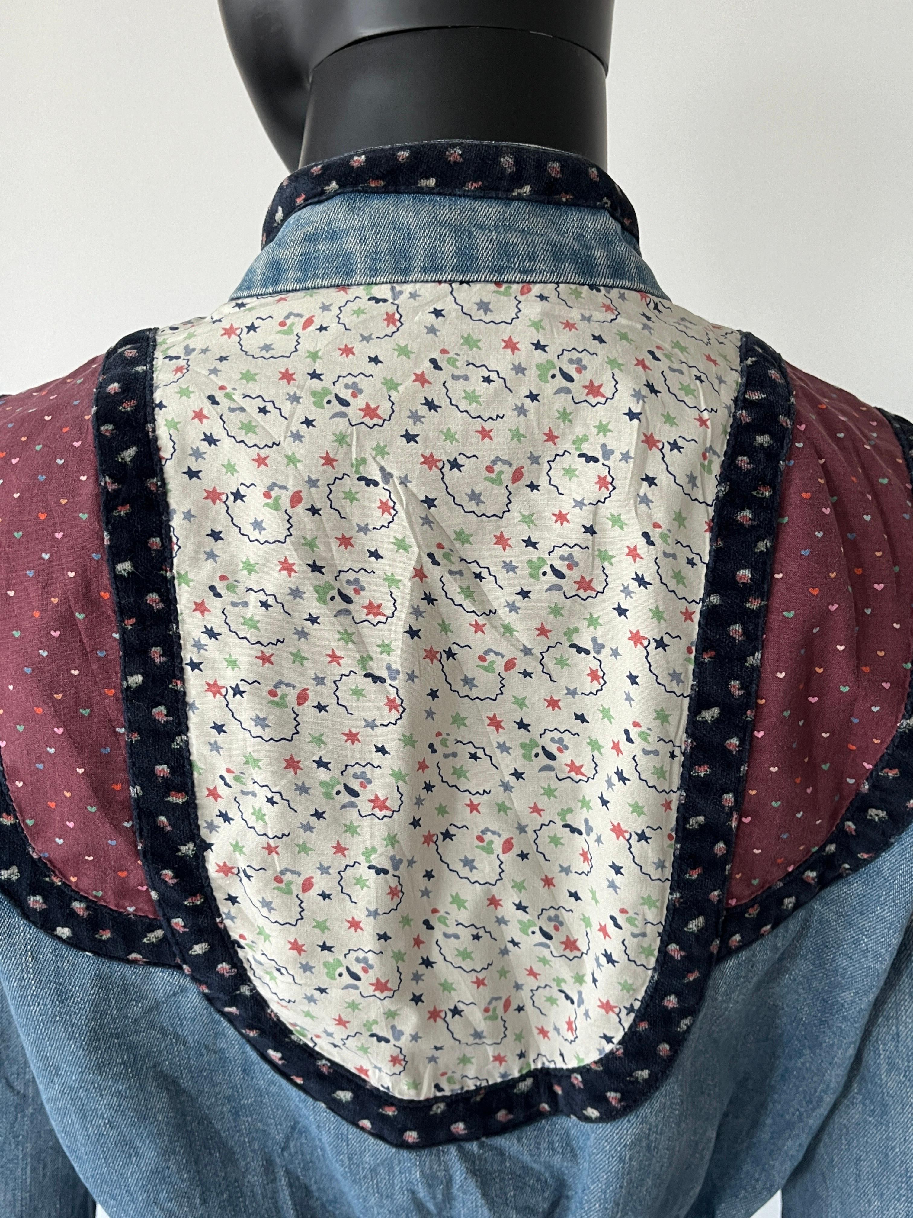 Marc Jacobs archive 2000s denim and floral print patchwork jacket 5