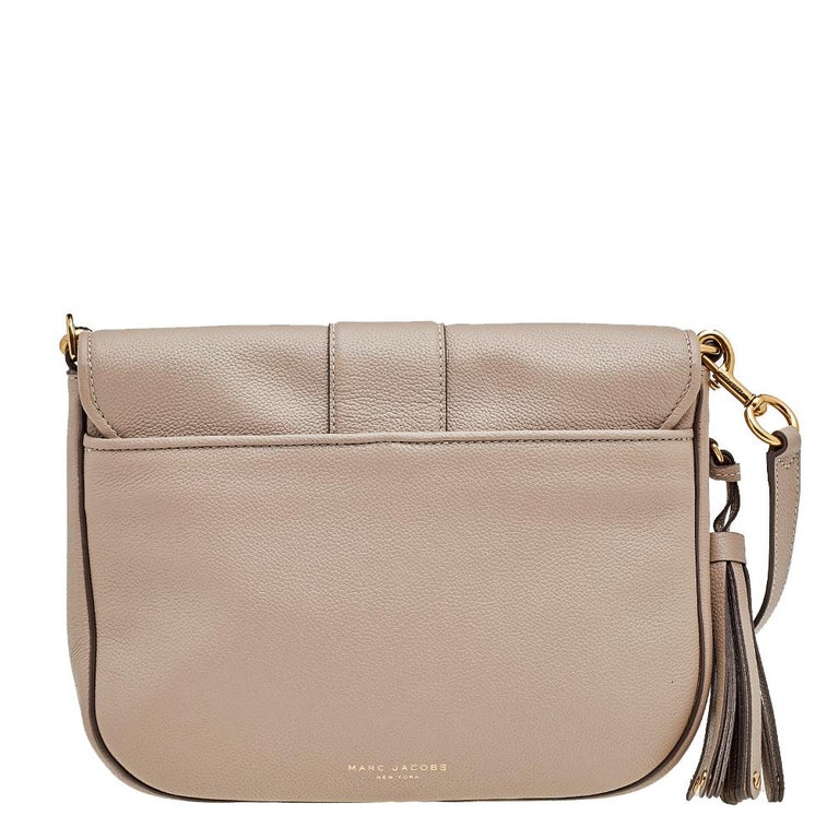 Marc Jacobs Beige Leather Interlock Messenger at 1stDibs