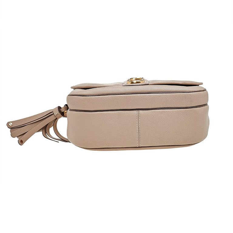 Marc Jacobs Beige Leather Interlock Messenger at 1stDibs