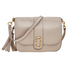 Marc Jacobs Beigefarbener Leder- Interlock- Messenger