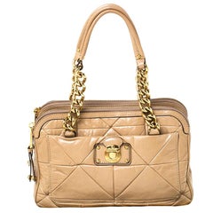 Marc Jacobs Beige Leather Patchwork Ines Satchel