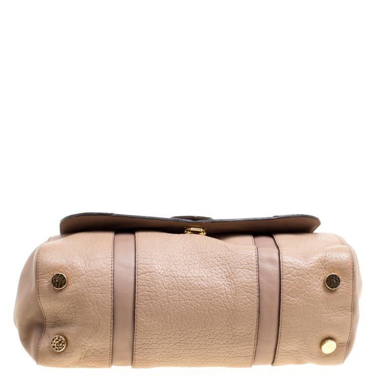 Marc Jacobs Beige Leather Thompson Top Handle Satchel For Sale 3
