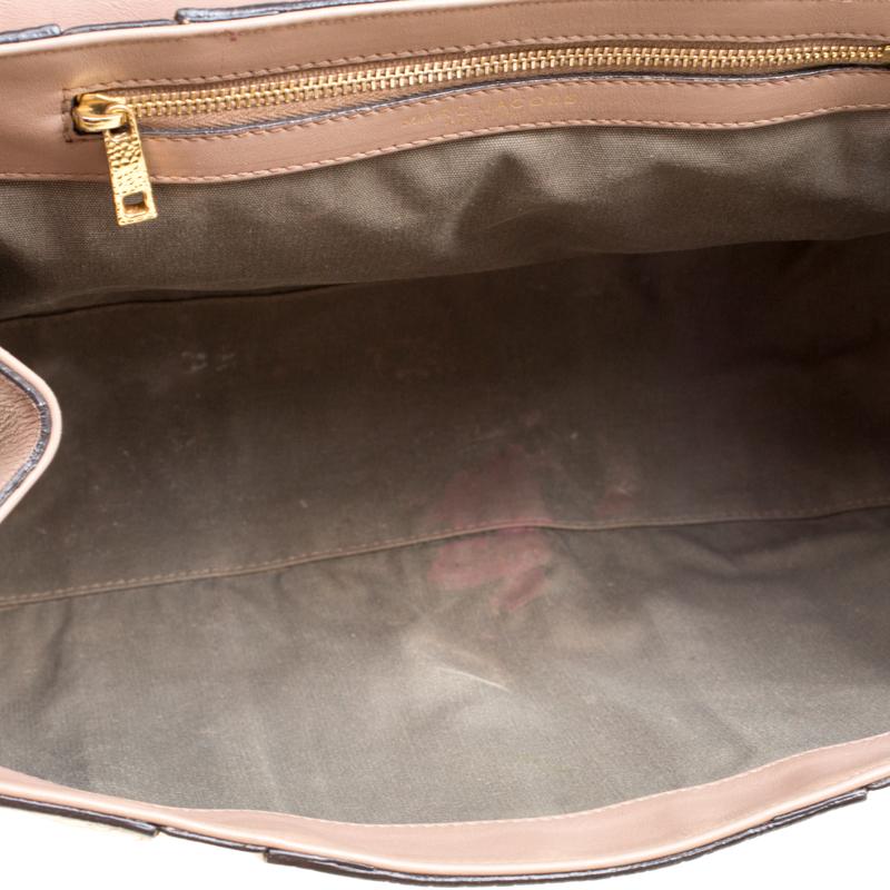 Marc Jacobs Beige Leather Thompson Top Handle Satchel For Sale 2