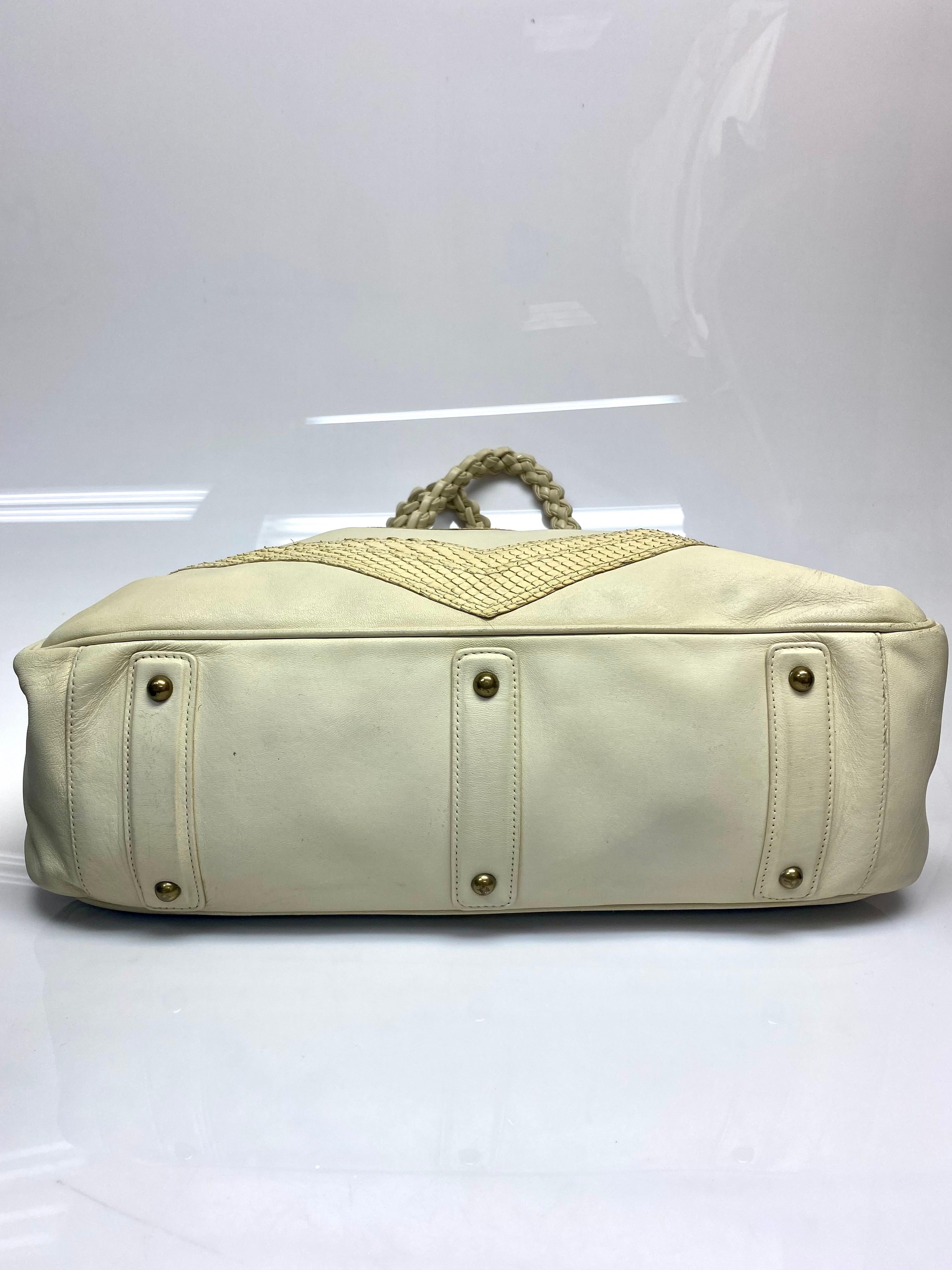 Marc Jacobs Beige Python Leather Handbag For Sale 4