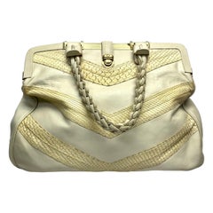 Marc Jacobs - Sac à main en cuir python beige
