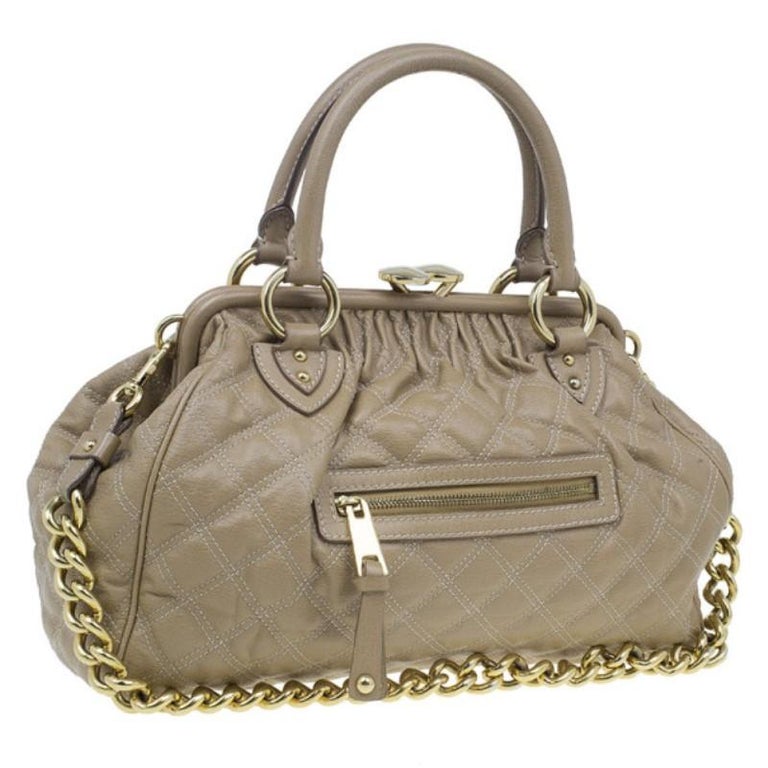 Marc Jacobs Beige Quilted Leather Stam Bag For Sale at 1stdibs
