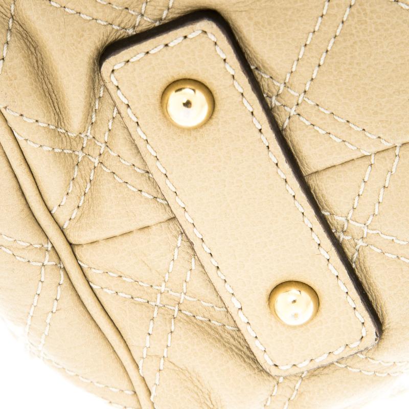 Marc Jacobs Beige Quilted Leather Stam Satchel 6