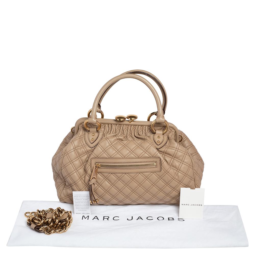 Marc Jacobs Beige Quilted Leather Stam Satchel 4