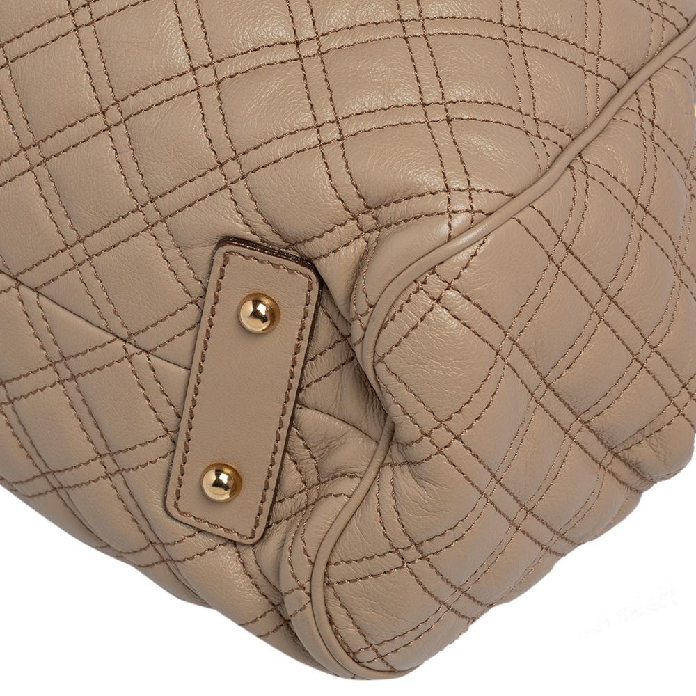 Marc Jacobs Beige Quilted Leather Stam Satchel 1