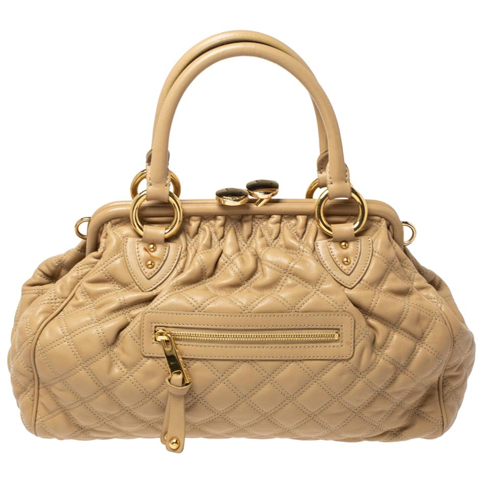 Marc Jacobs Blush Pink Quilted Glazed Leather Chain Satchel For Sale at ...