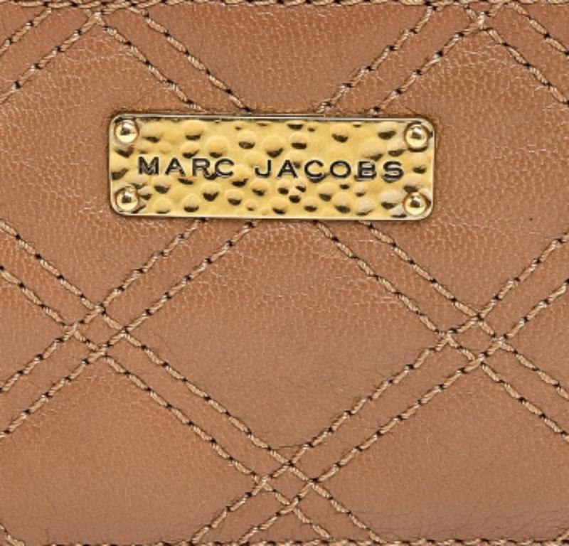 Marc Jacobs Beige Quilted Leather Wallet 3
