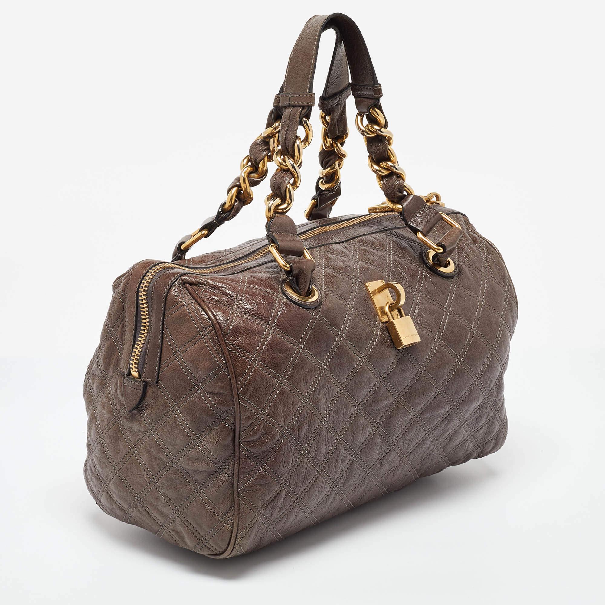 Marc Jacobs Bolso Westside Boston de piel acolchada beige Beige en venta