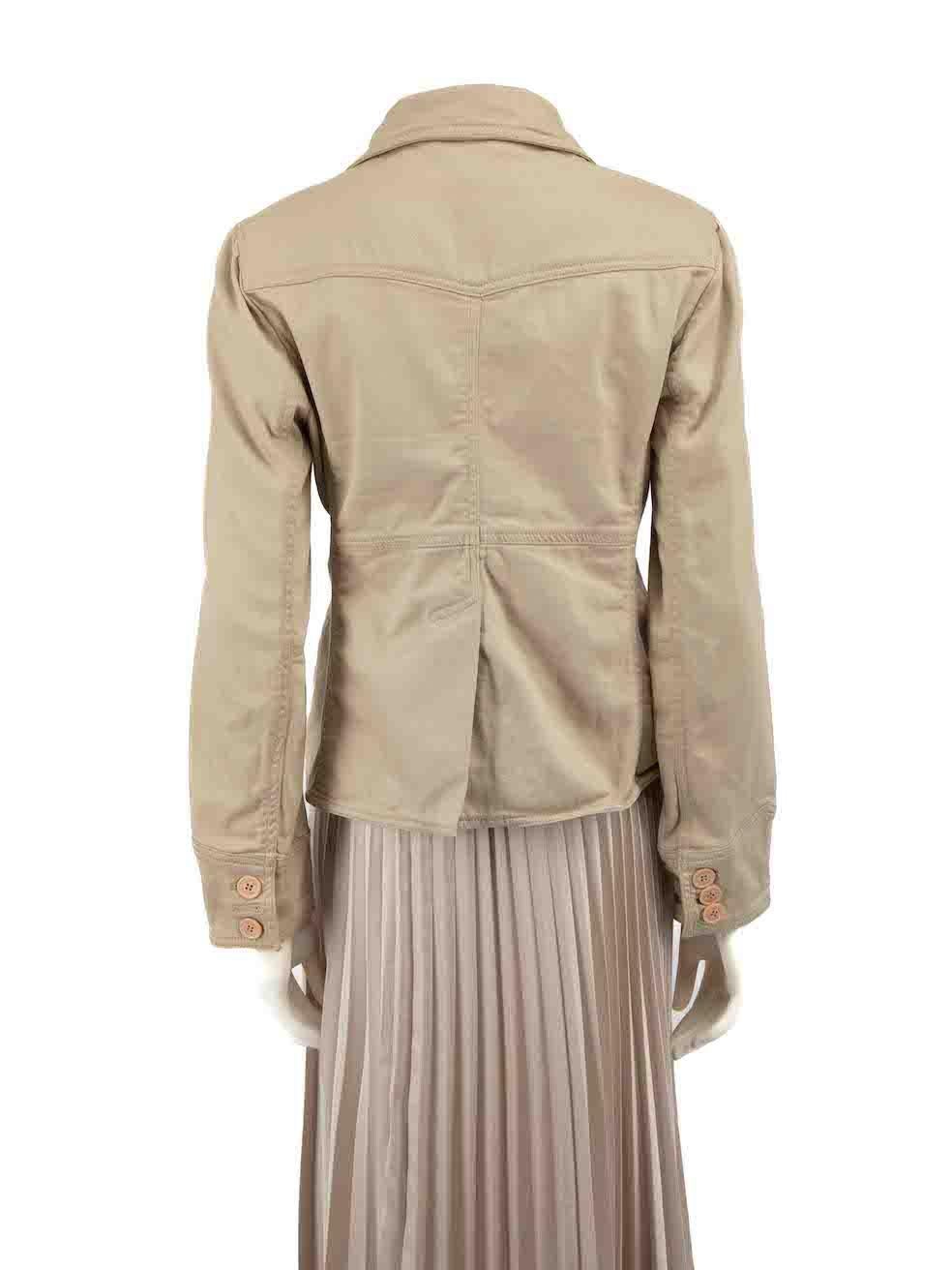 Marc Jacobs Beige Short Length Utility Jacket Size L In Good Condition For Sale In London, GB