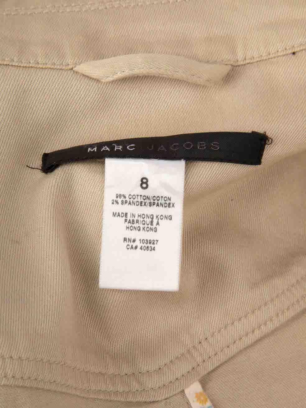 Marc Jacobs Beige Short Length Utility Jacket Size L For Sale 1