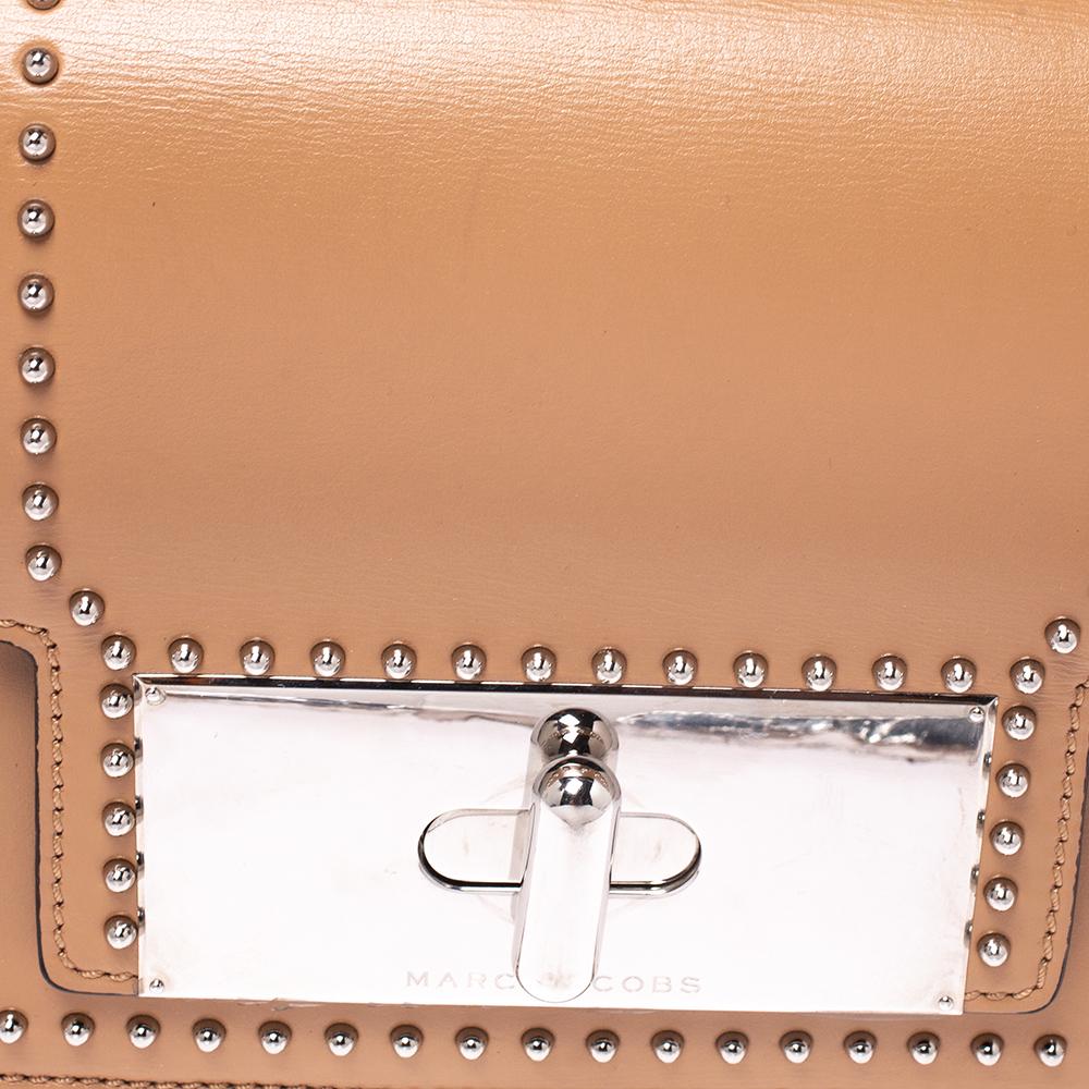 Marc Jacobs Beige Studded Leather Small Mischief Shoulder Bag 3