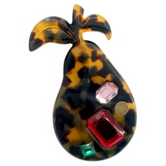 Vintage Marc Jacobs Bejeweled Pear Brooch