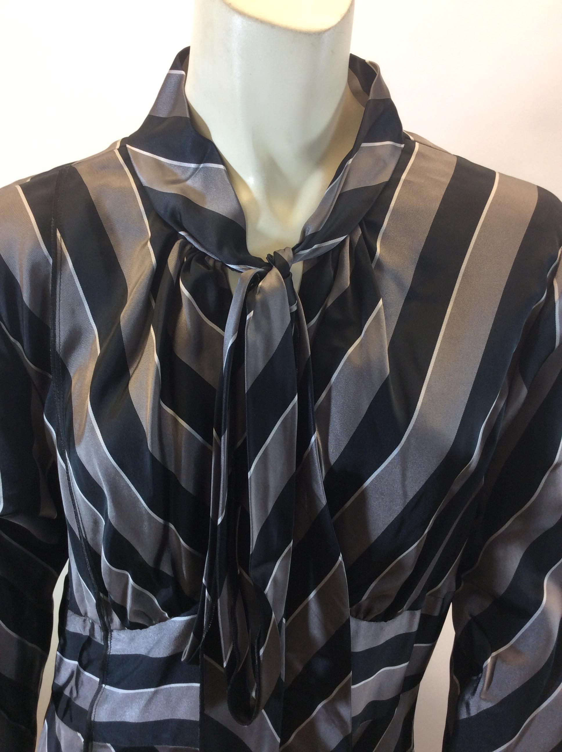 Marc Jacobs Black and Grey Stripe Dress NWT For Sale 2