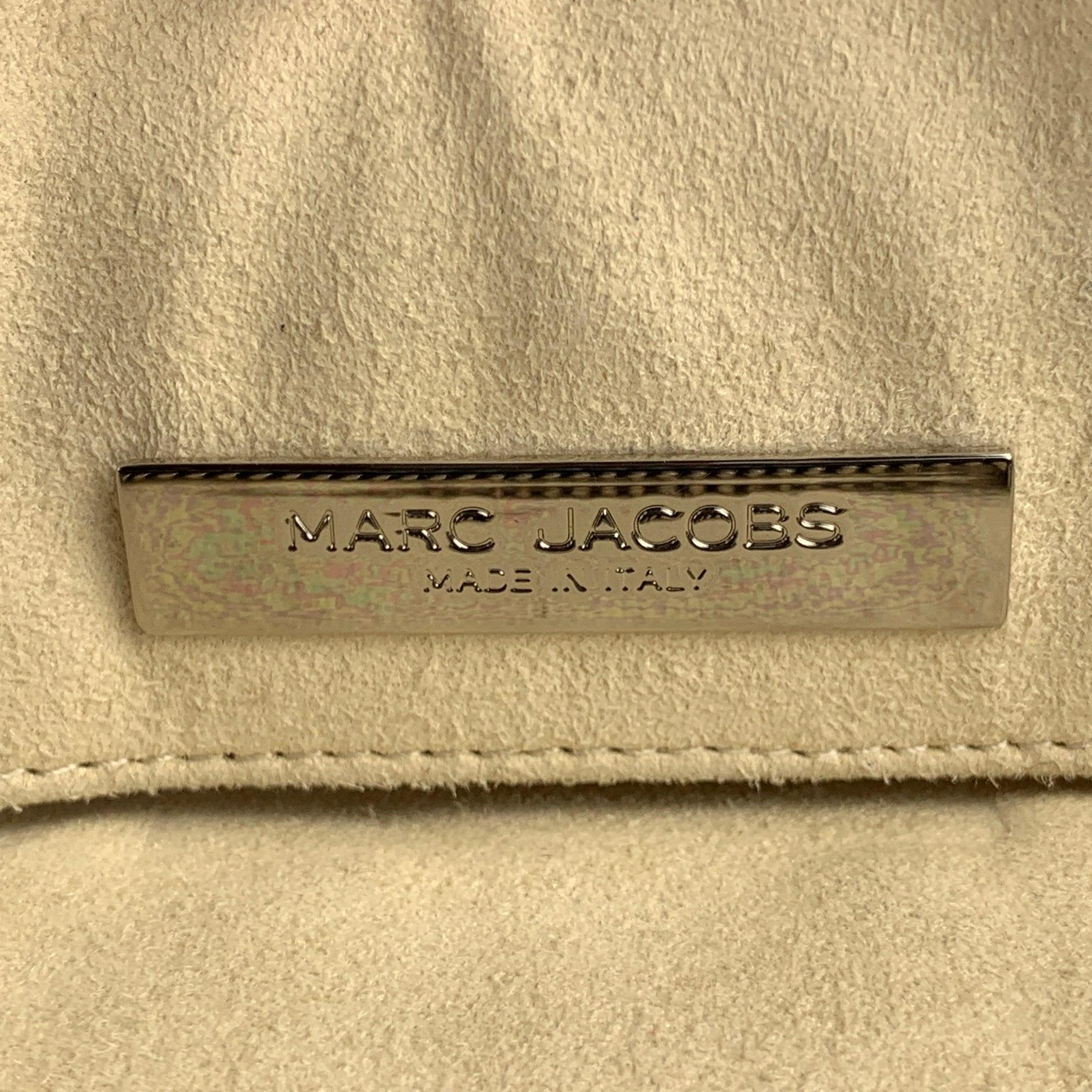 MARC JACOBS Black Contrast Stitching Leather Top Handles Handbag For Sale 4