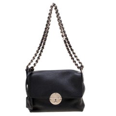 Marc Jacobs Black Leather Flap Chain Shoulder Bag