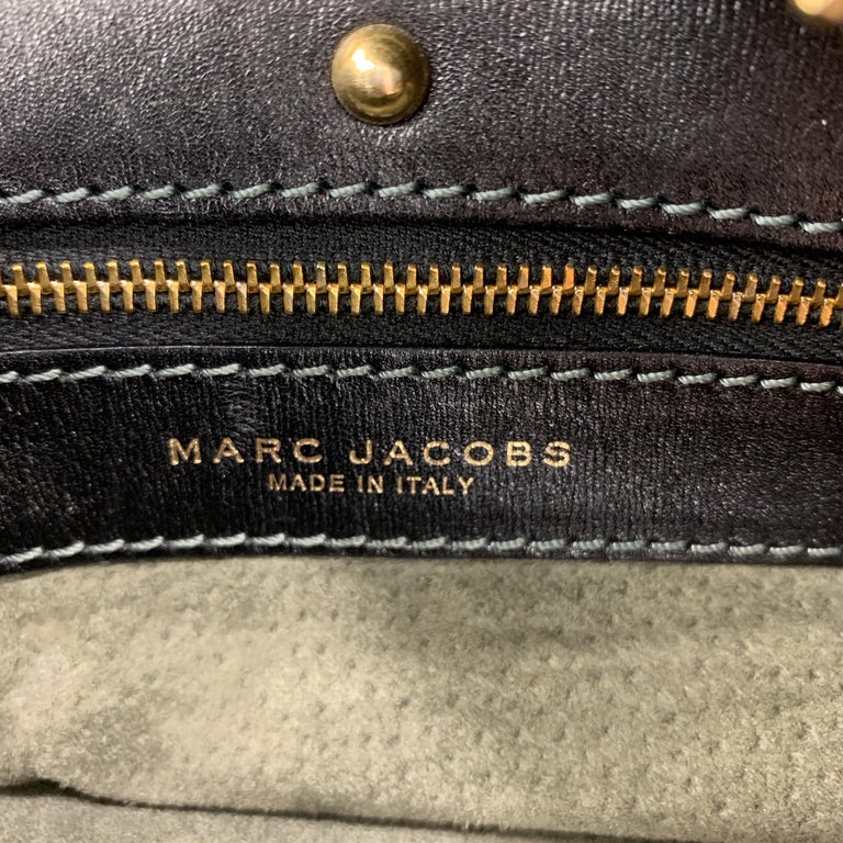 MARC JACOBS Black Leather Gold Tone Lock Zip Hobo Handbag at 1stDibs ...