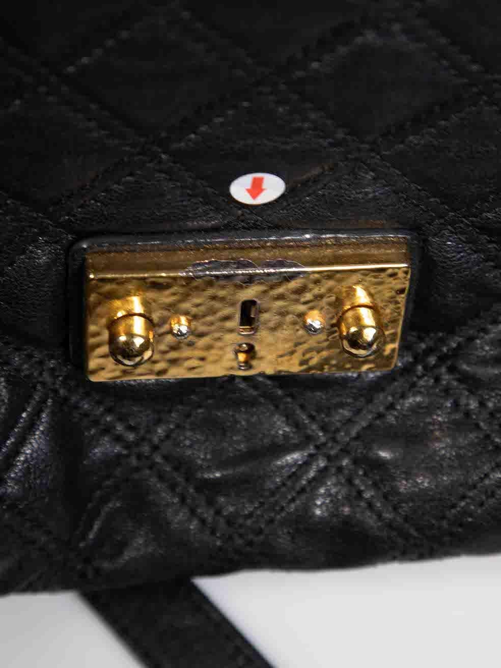 Marc Jacobs Black Leather Large Single Baroque Shoulder Bag For Sale 2