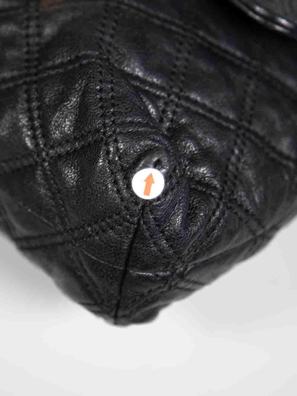 Marc Jacobs Black Leather Large Single Baroque Shoulder Bag 4
