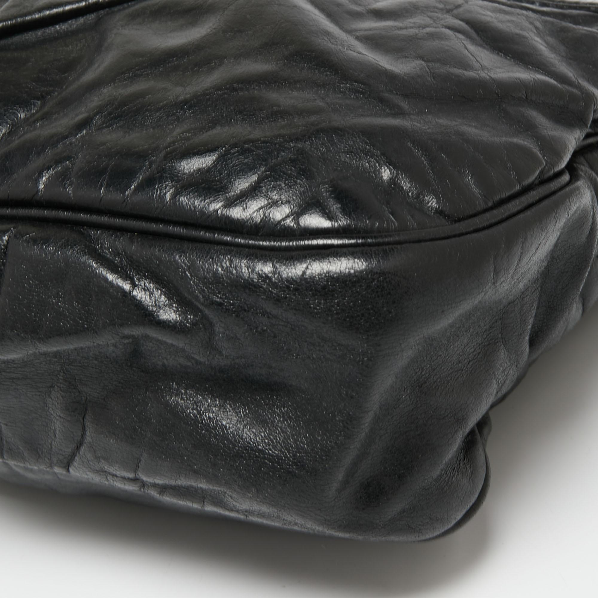 Marc Jacobs Black Leather Lorna Shoulder Bag In Good Condition In Dubai, Al Qouz 2