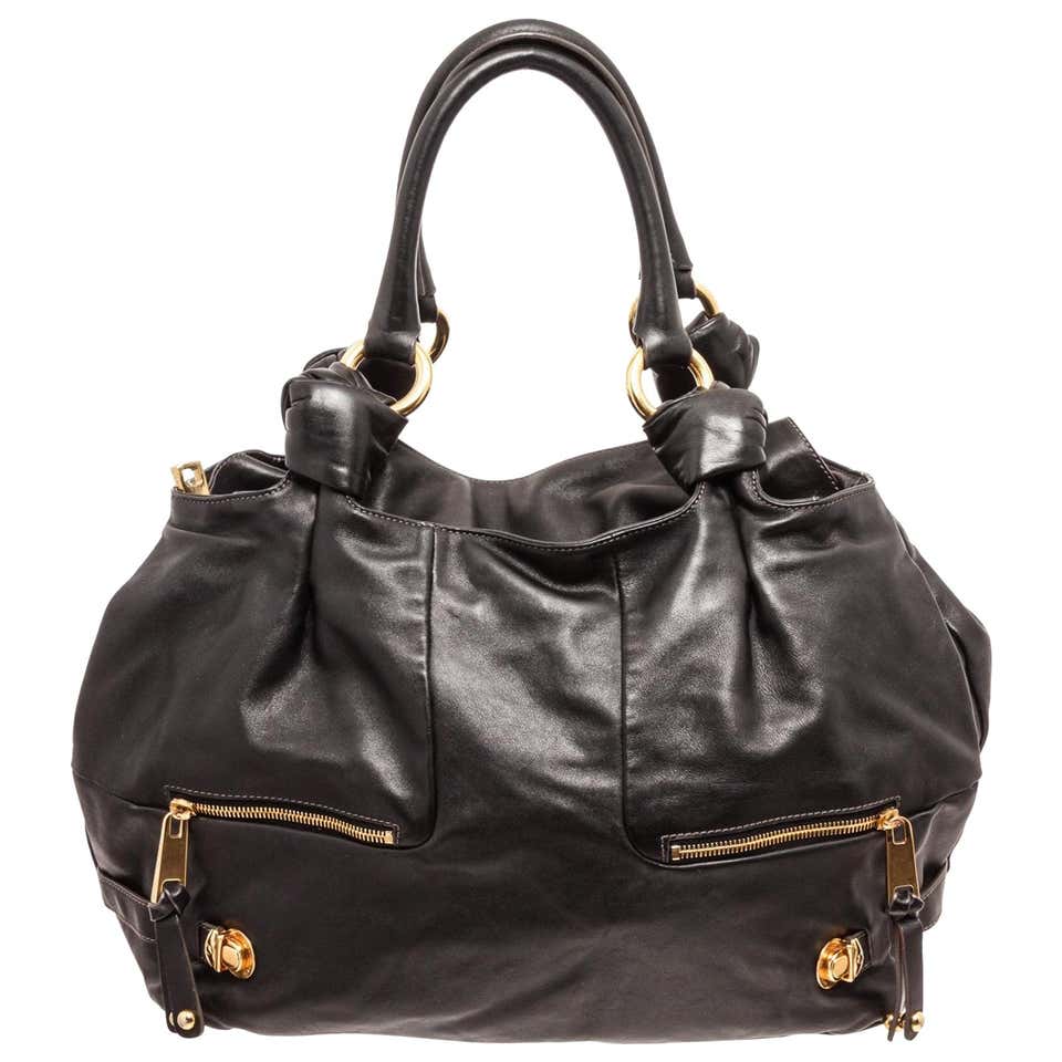 Marc Jacobs Black Leather Studded Logo Tote For Sale at 1stDibs | marc ...