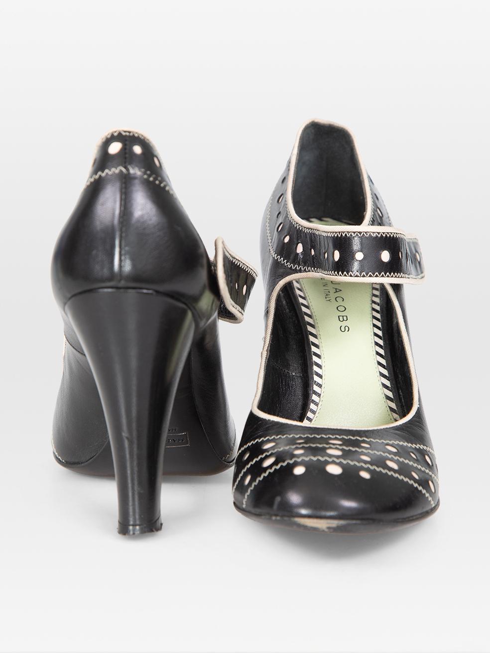 Noir Marc Jacobs Marc by marc jacobs en cuir perforé Taille IT 38 en vente
