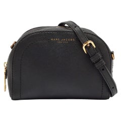 Marc Jacobs Black Leather Playback Dome Crossbody Bag