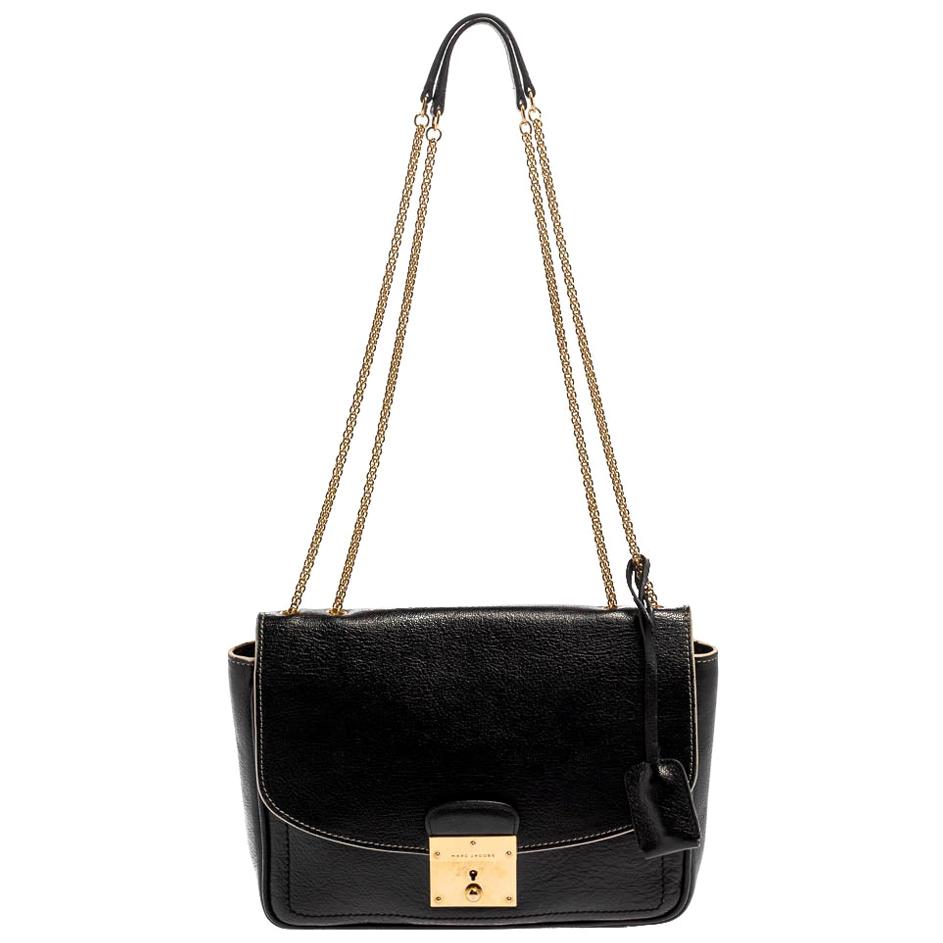 Marc Jacobs Black Leather Polly Shoulder Bag