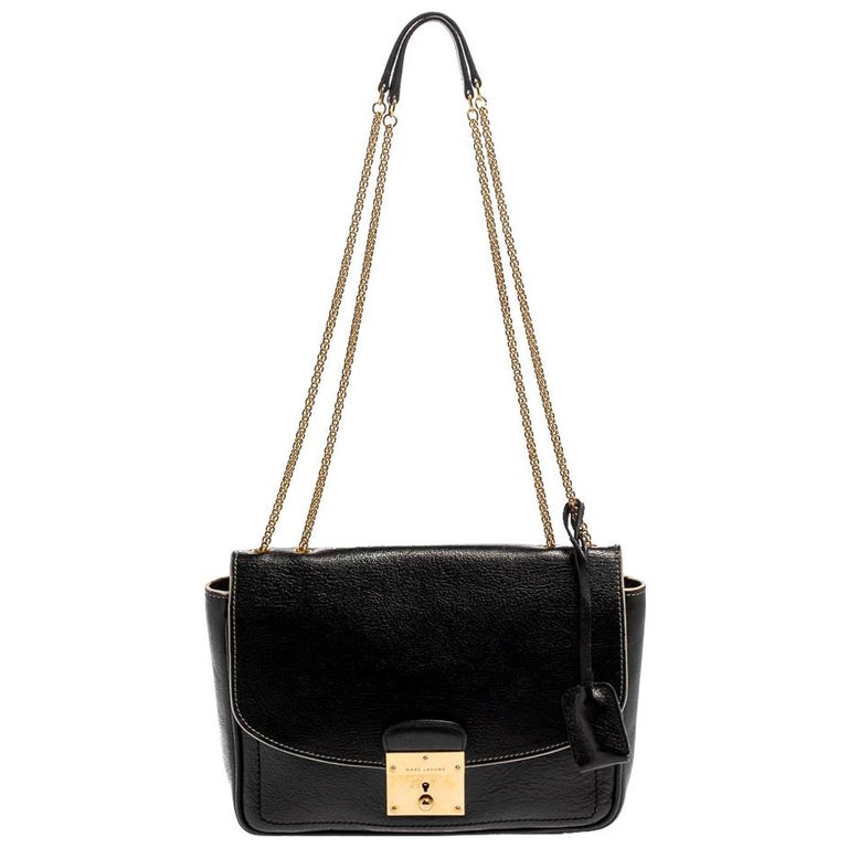 Marc Jacobs Black Leather Polly Handbag at 1stDibs