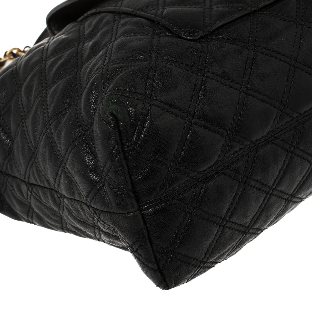 Marc Jacobs Black Leather Quilted Chain Tote 3