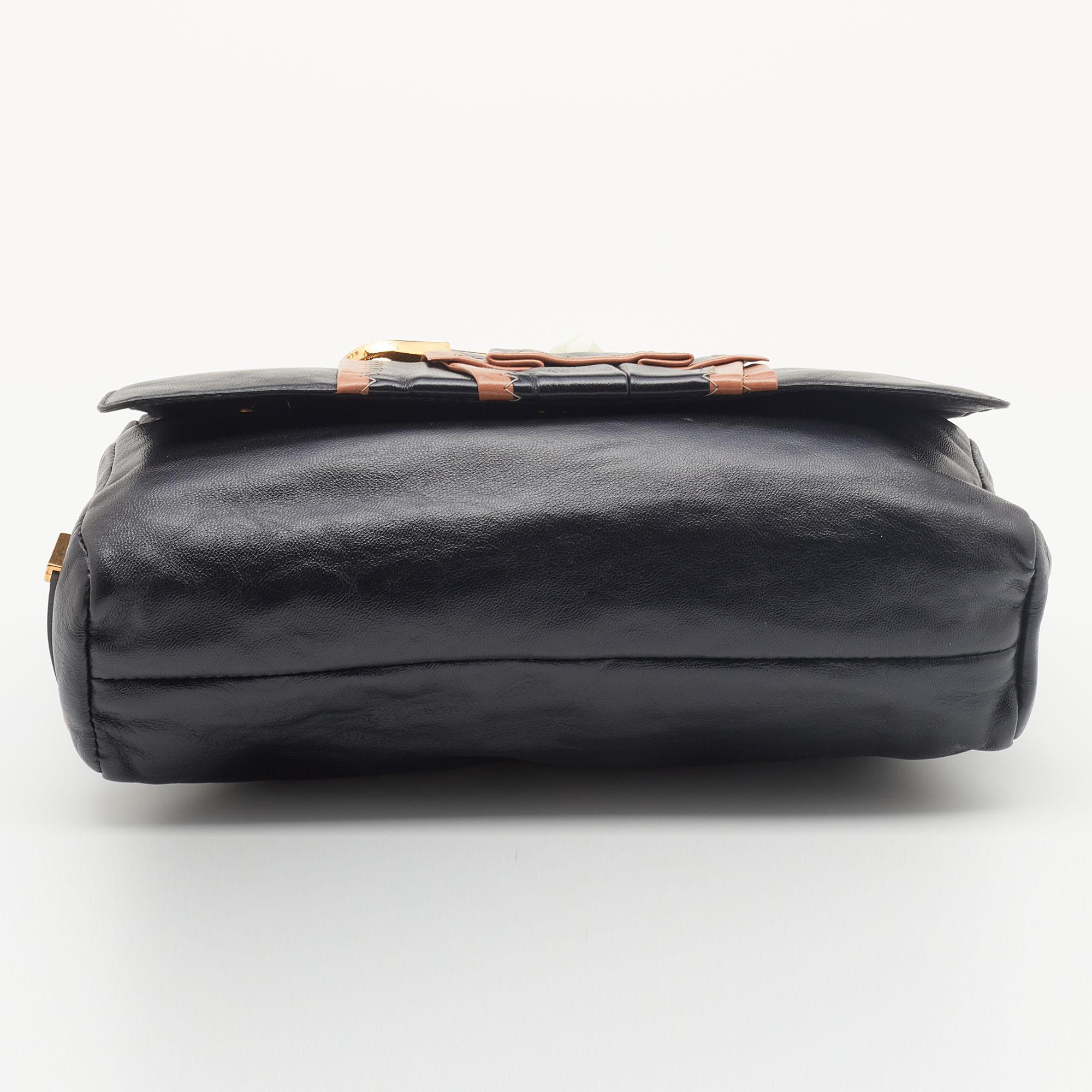 Marc Jacobs Black Leather Safety Pin Shoulder Bag 5
